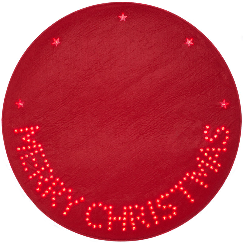 The Seasonal Aisle Merry Christmas 150 LED Light Tree Skirt Wayfair.co.uk